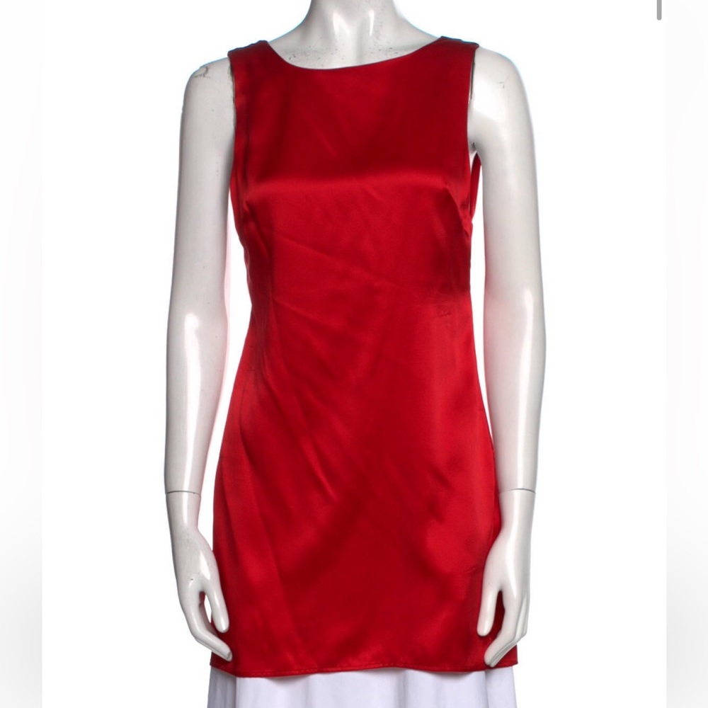 Reformation Silk Mini Dress Low Back with Tie size 2